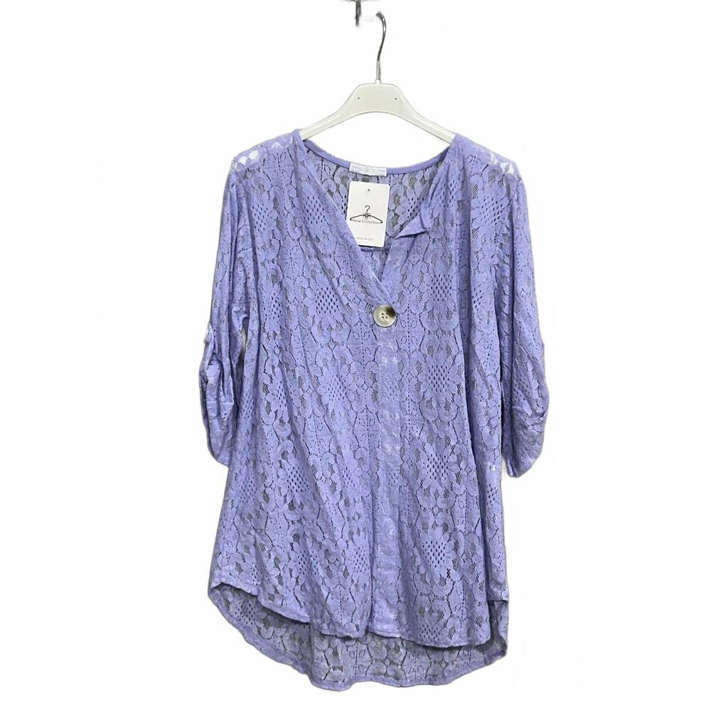 NEW OZ women's lace tunic in lilac
